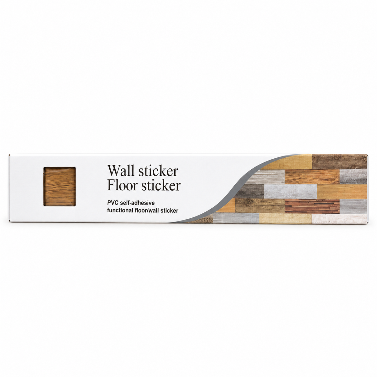 Honey Brown Wood Grain Peel & Stick PVC Floor & Wall Tiles
