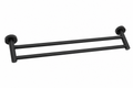 60cm Double Towel Rail Wall Mounted Stainless Steel - Matte Black