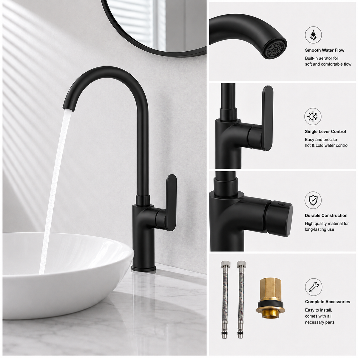 High Arc Single Lever Sink Mixer Tap