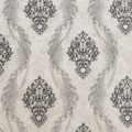 3D Cream & Grey Damask Vinyl Wallpaper - 15.6m x 1m
