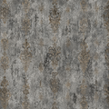 3D Grey & Antique Gold Damask Vinyl Wallpaper - 15.6m x 1m