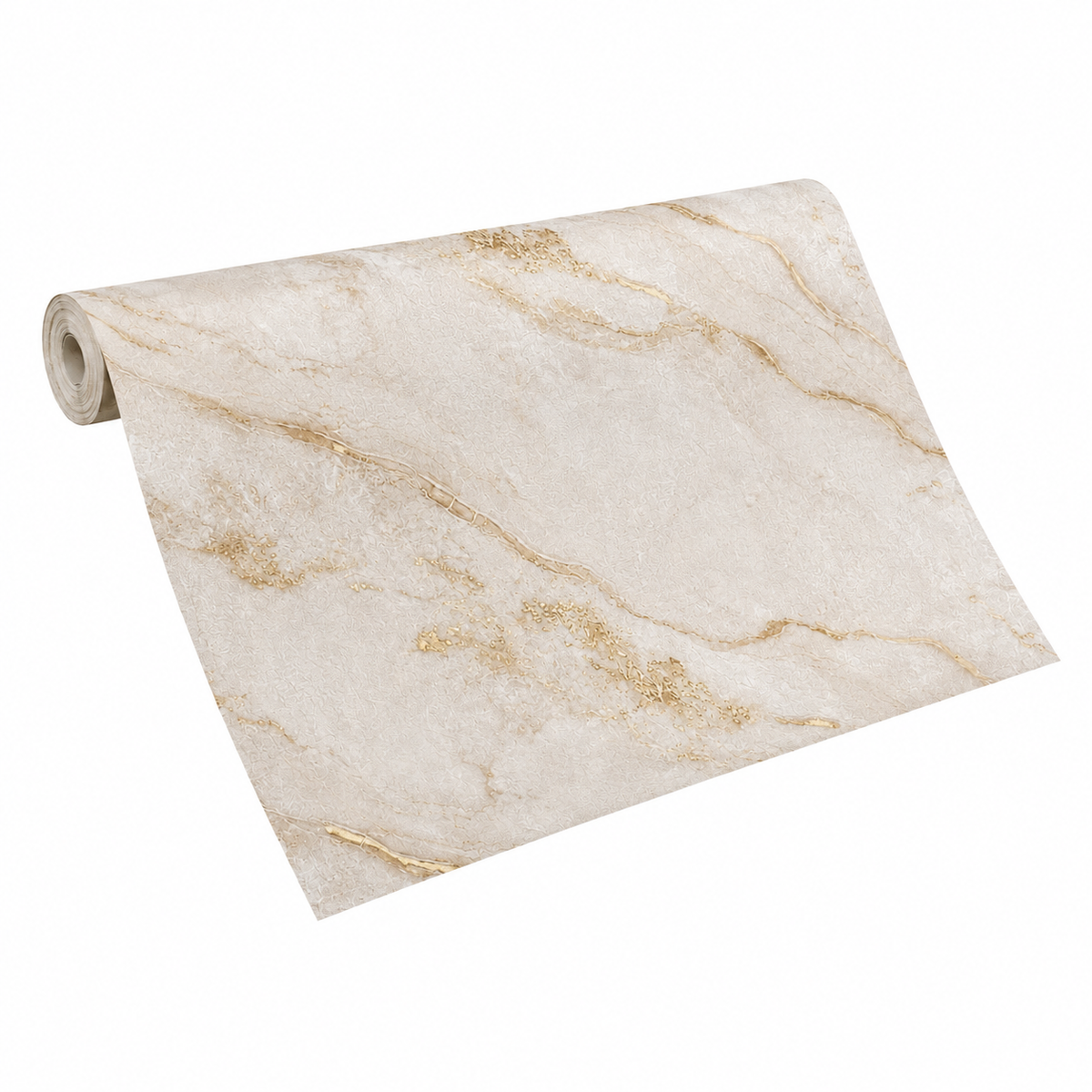 3D Beige Marble Vinyl Wallpaper - 15.6m x 1m