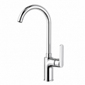 High Arc Single Lever Sink Mixer Tap - Silver