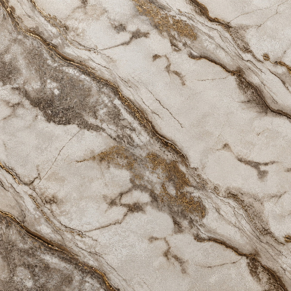 3D Beige Gold Marble Vinyl Wallpaper - 15.6m x 1m