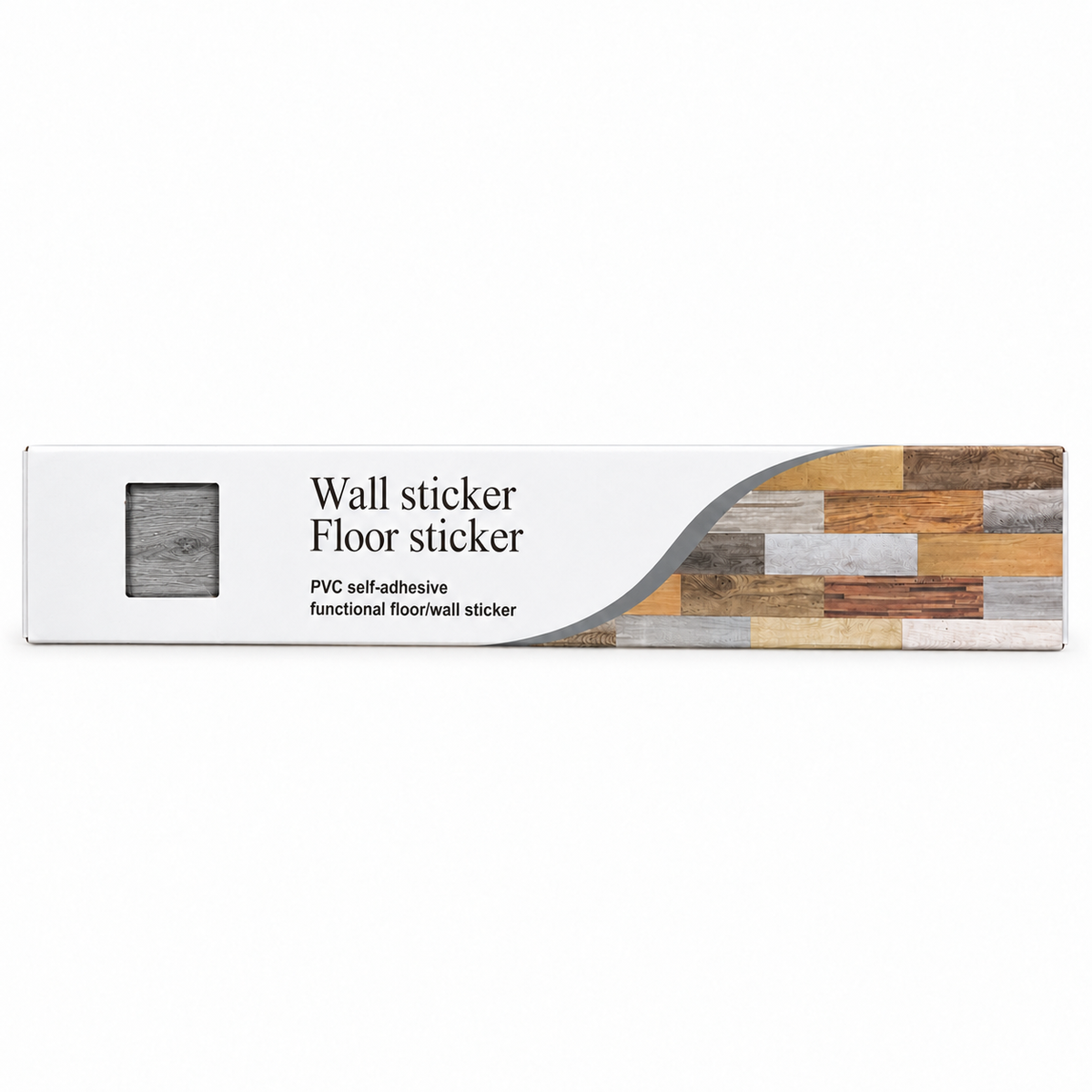 Grey Wood Grain Peel & Stick PVC Floor & Wall Tiles – 36 Tiles per Box